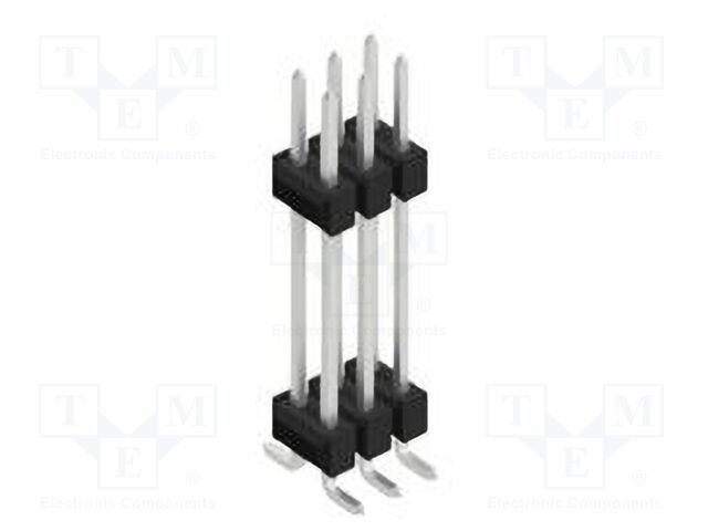 Connector: pin strips; pin header; male; PIN: 6; 2.54mm; SMT; 2x3
