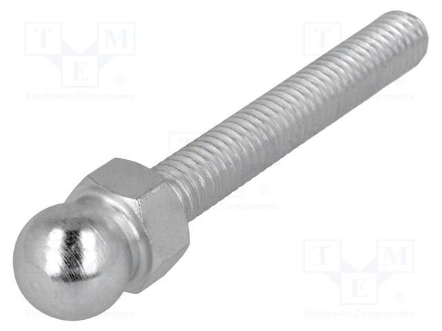 Pin; M6; Plunger mat: steel; Ø: 10mm; Plating: zinc; Thread len: 40mm