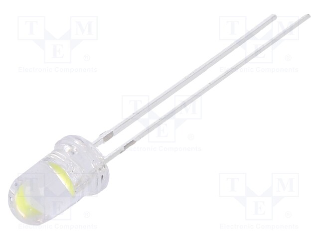 LED; 5mm; white cold; 90000÷100000mcd; 11÷13lm; 15°; 15mA; 7.8÷9.5V