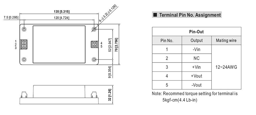 Converter: DC/DC; 30W; Uin: 150÷1500V; Uout: 12VDC; Iout: 2.5A; 305g