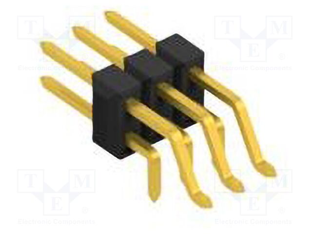 Connector: pin strips; pin header; male; PIN: 6; 2.54mm; SMT,THT