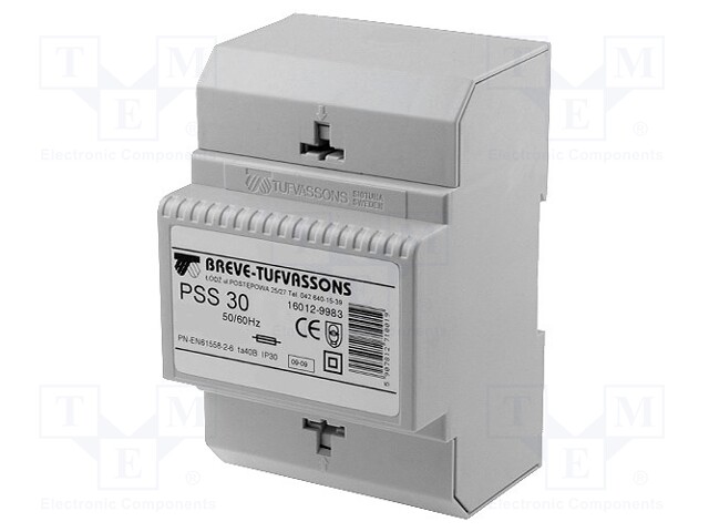 Transformer: safety; 30VA; 400VAC; 24V; IP30; Mounting: DIN; 1kg