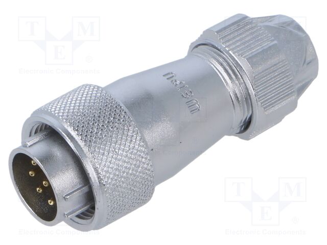 WF16; plug; male; PIN: 9; 5÷6.5mm; soldering; for cable; gold-plated