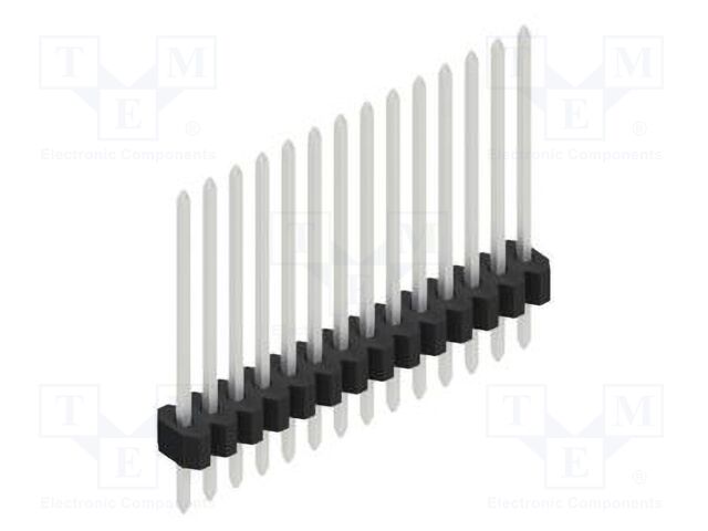 Connector: pin strips; pin header; male; PIN: 14; 1.27mm; THT; 1x14
