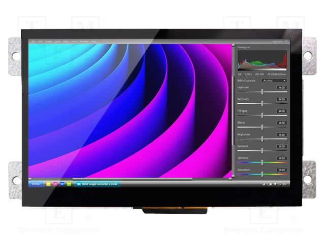 Display: TFT; 1024x600; Illumin: LED; Dim: 190x107x27.8mm; 940cd/m2