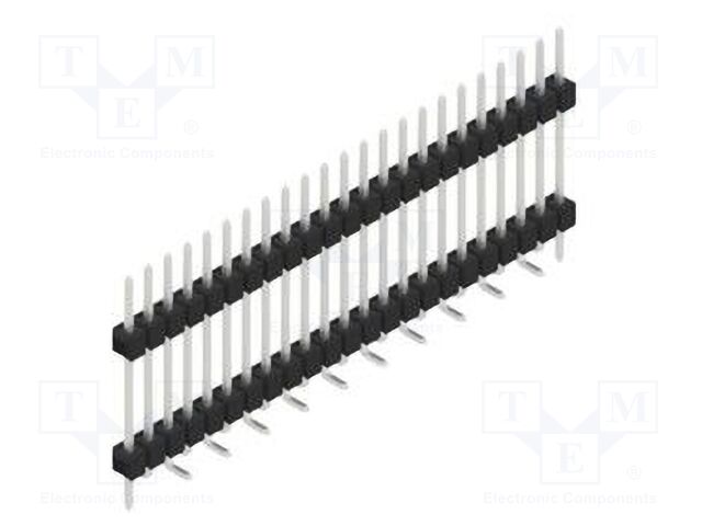 Connector: pin strips; pin header; male; PIN: 23; 2.54mm; SMT; 1x23
