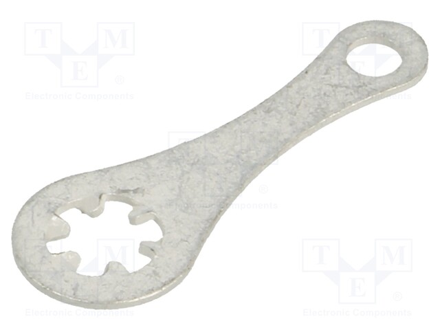 Solder lug terminal; 0.45mm; M3; Ø: 3.1mm; soldering; screw; brass