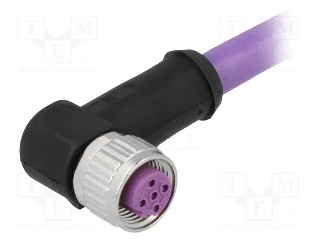 Plug; M12; PIN: 4; female; B code-Profibus; 2m; Insulation: PVC