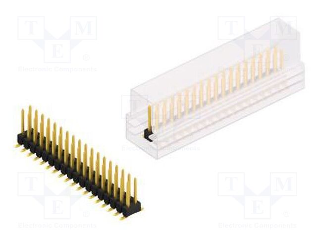 Connector: pin strips; pin header; male; PIN: 36; 2.54mm; SMT; 2x18