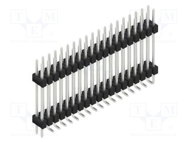 Connector: pin strips; pin header; male; PIN: 38; 2.54mm; SMT; 2x19