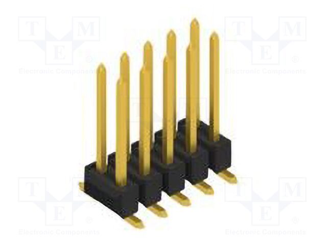 Connector: pin strips; pin header; male; PIN: 10; 2.54mm; SMT; 2x5