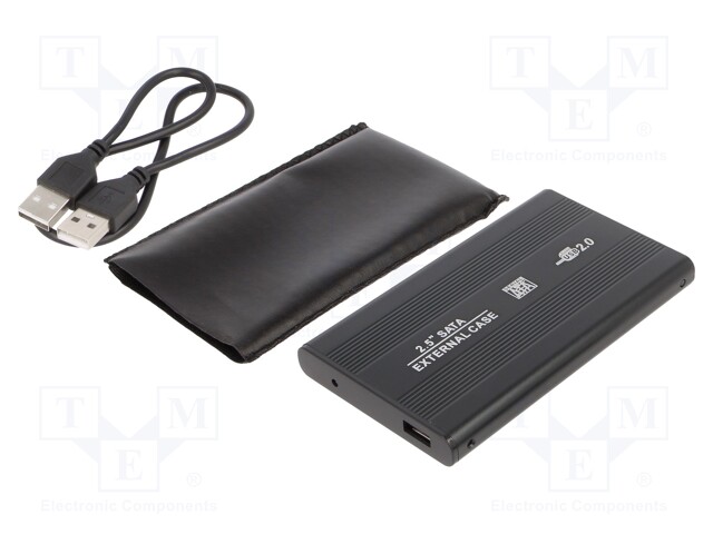 Hard discs housing: 2,5"; PnP; SATA III,USB 3.0; SATA,USB; black