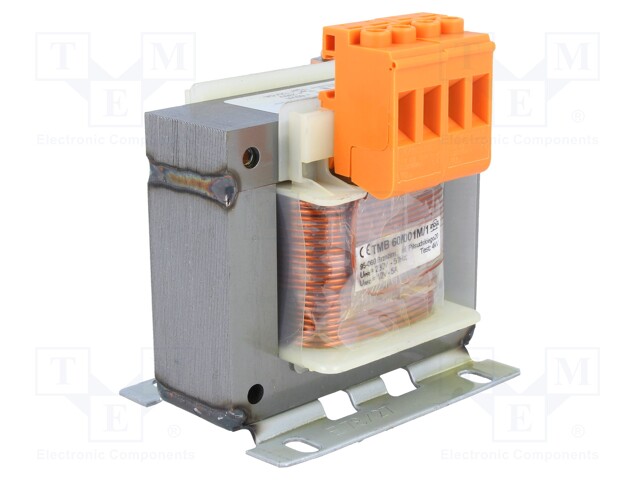 Transformer: mains; 60VA; 230VAC; 12V; Leads: terminal block; 1kg