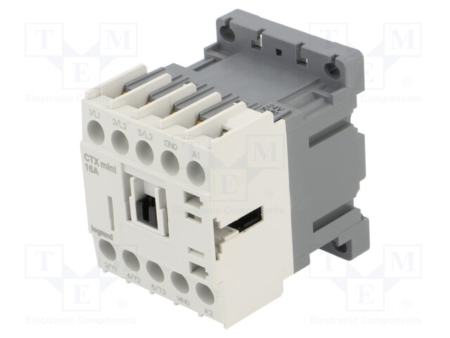 Contactor: 3-pole; NO x3; Auxiliary contacts: NO; 24VAC; 16A; DIN