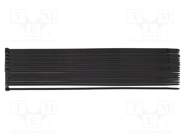 Cable tie; L: 300mm; W: 3.6mm; black; 100pcs; EXTREME