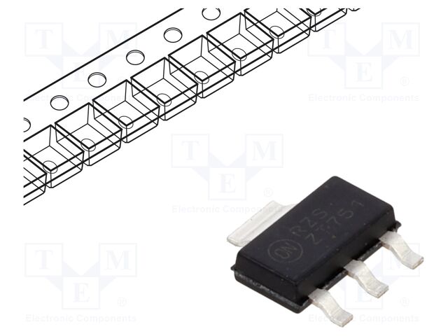 Transistor: PNP; bipolar; 60V; 2A; 0.8W; SOT223-4,TO261-4