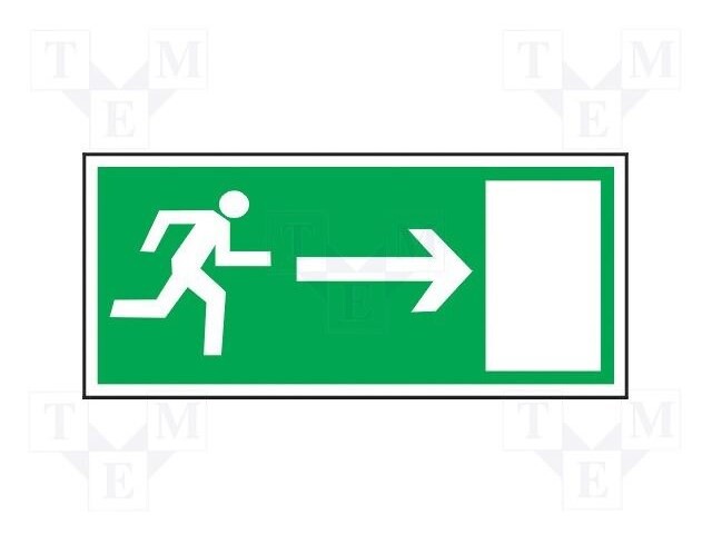 Safe condition sign; W: 150mm; H: 300mm; PLA; photoluminescent