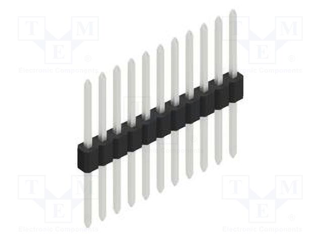 Connector: pin strips; pin header; male; PIN: 11; 1.27mm; THT; 1x11