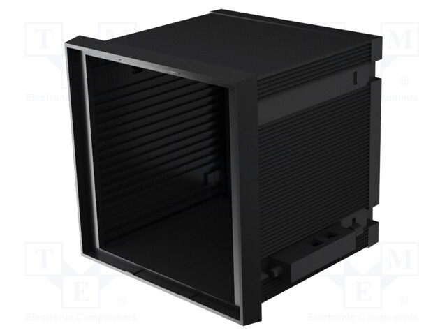 Enclosure: panel; X: 96mm; Y: 96mm; Z: 75mm; ABS + PC,PPO; black