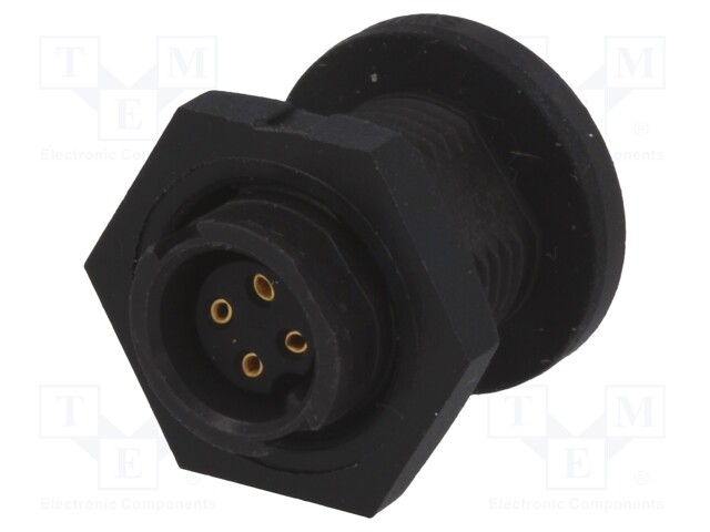 Connector: circular; Series: EN2; socket; female; THT; PIN: 4; 5A