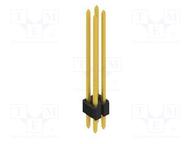 Connector: pin strips; pin header; male; PIN: 4; 1.27mm; THT; 2x2