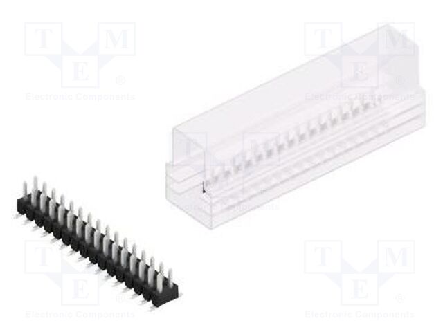 Connector: pin strips; pin header; male; PIN: 32; 2.54mm; SMT; 2x16