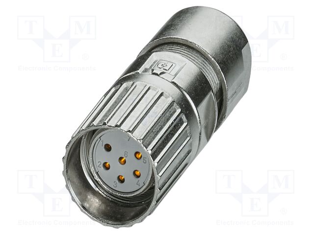 Connector: M23; plug; PIN: 6; soldering; straight; M23 PRO; 20A; 300V