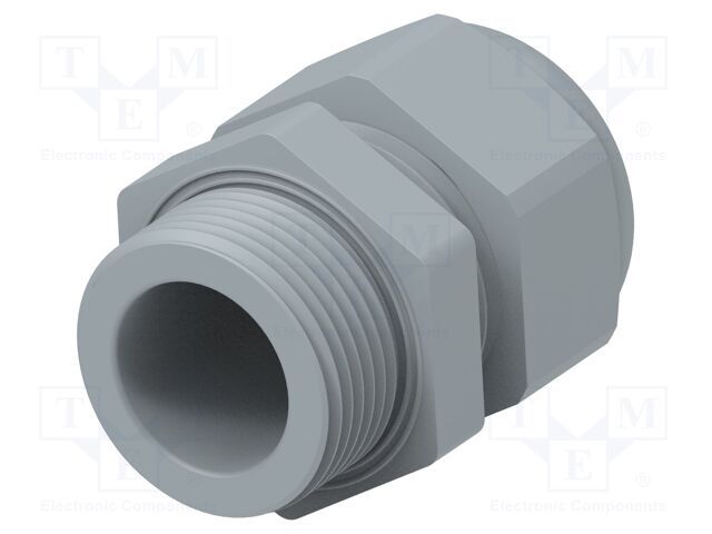 Cable gland; without nut; PG16; IP68; Mat: polyamide; grey