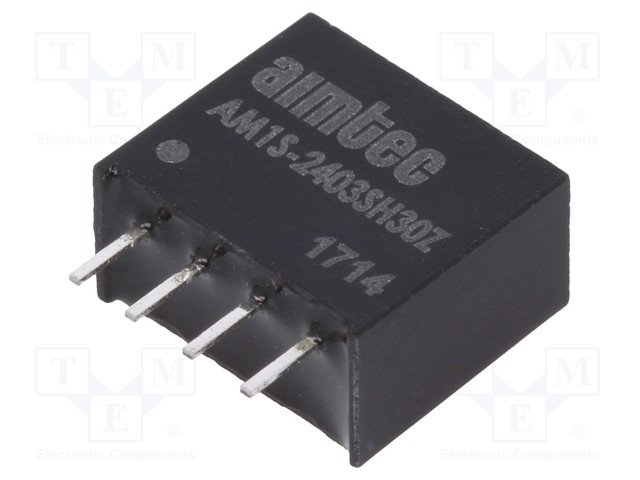 Converter: DC/DC; 1W; Uin: 21.6÷26.4V; 3.3VDC; Iout: 303mA; SIP4