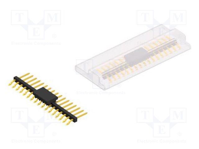 Connector: pin strips; pin header; male; PIN: 17; 2mm; SMT; 1x17