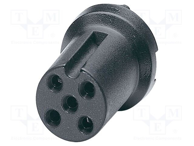 Connector: M12; contact insert; PIN: 5; 60V; straight; IP67; THT