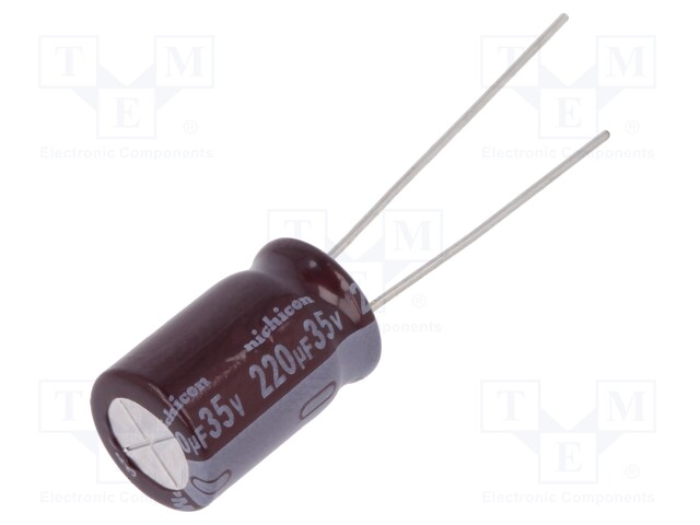Capacitor: electrolytic; low impedance; THT; 220uF; 35VDC; ±20%