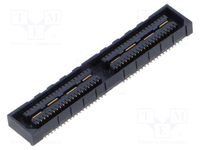 Mezzanine Connector, High-Speed Ground Plane, Receptacle, 0.8 mm, 2 Rows, 80 Contacts