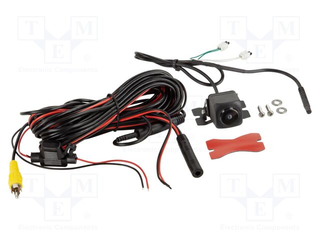 Rear view camera; 192°; black; 12VDC; Kit: camera; Features: NTSC