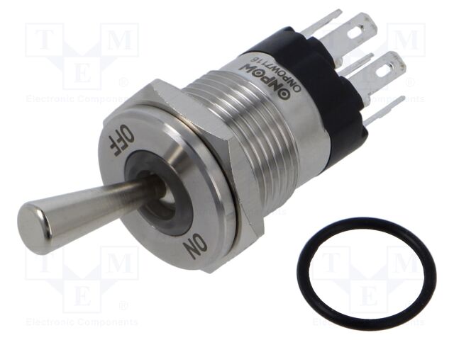 Switch: toggle; Pos: 2; SPDT; ON-ON; 5A/250VAC; -40÷85°C; IP67; 24VDC