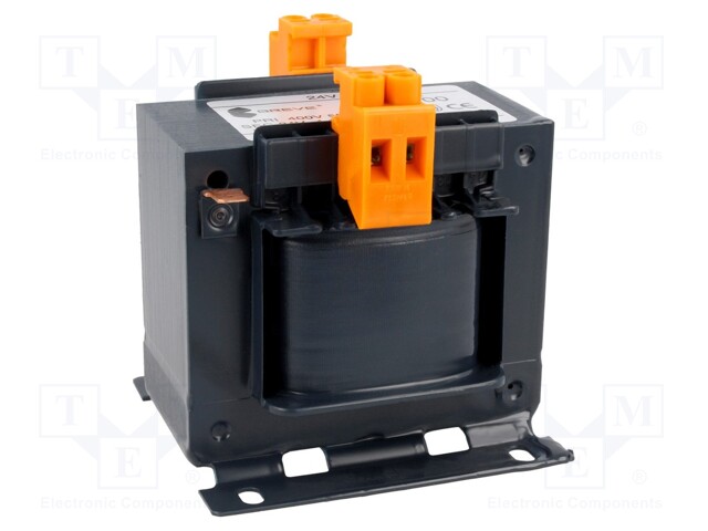 Transformer: mains; 100VA; 400VAC; 24V; Leads: terminal block; IP00