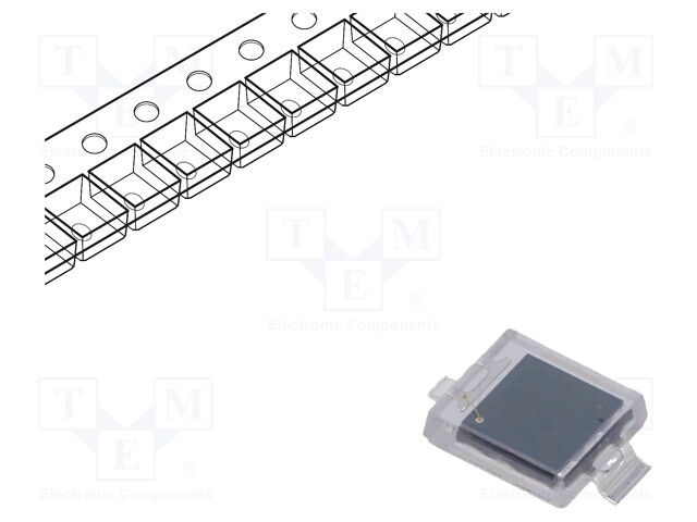PIN photodiode; SMD; 940nm; 5nA; rectangular; flat; transparent