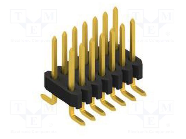 Connector: pin strips; pin header; male; PIN: 14; 1.27mm; SMT; 2x7