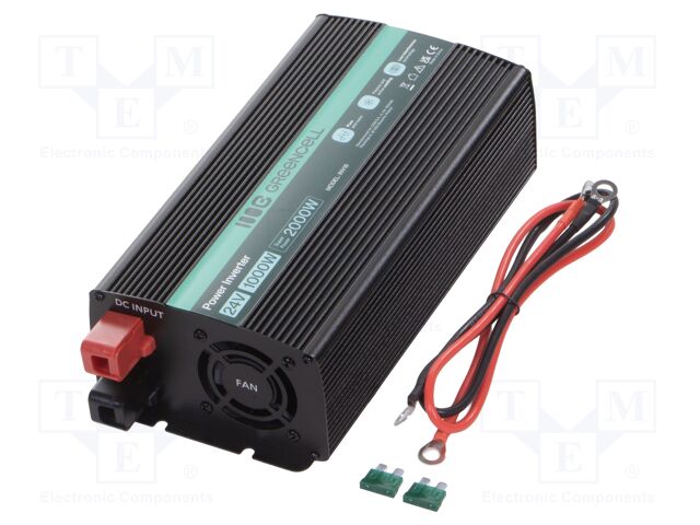 Converter: DC/AC; 1kW; Uout: 230VAC; Out: AC sockets 230V; 85%; 24V