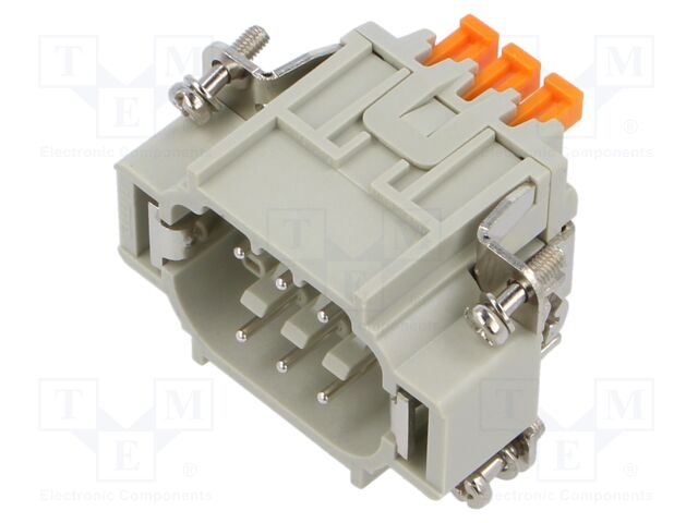 Connector: HDC; contact insert; male; CDSH NC; PIN: 6; 6+PE; 6A; 600V