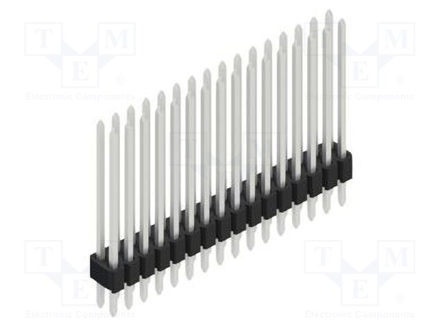 Connector: pin strips; pin header; male; PIN: 32; 1.27mm; THT; 2x16