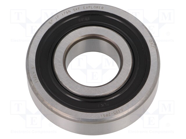 Bearing: single row deep groove ball; Øint: 25mm; Øout: 62mm