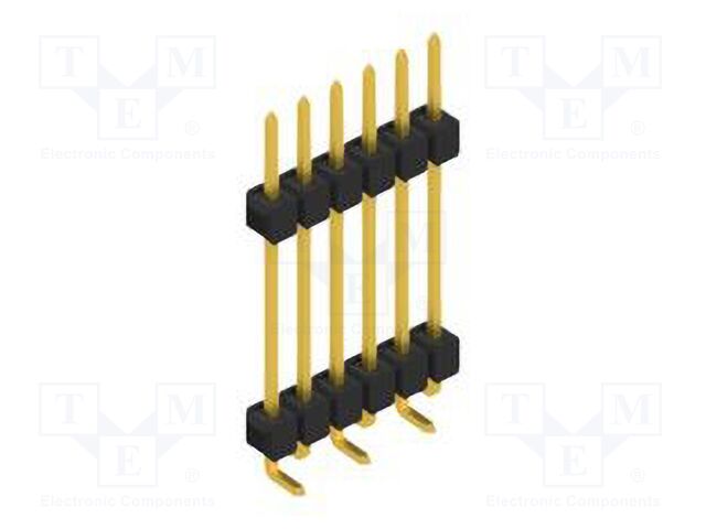 Connector: pin strips; pin header; male; PIN: 6; 2.54mm; SMT; 1x6