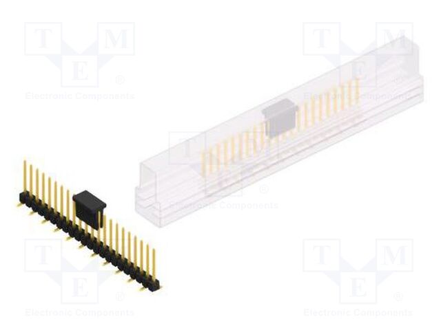 Connector: pin strips; pin header; male; PIN: 22; 2.54mm; SMT; 1x22