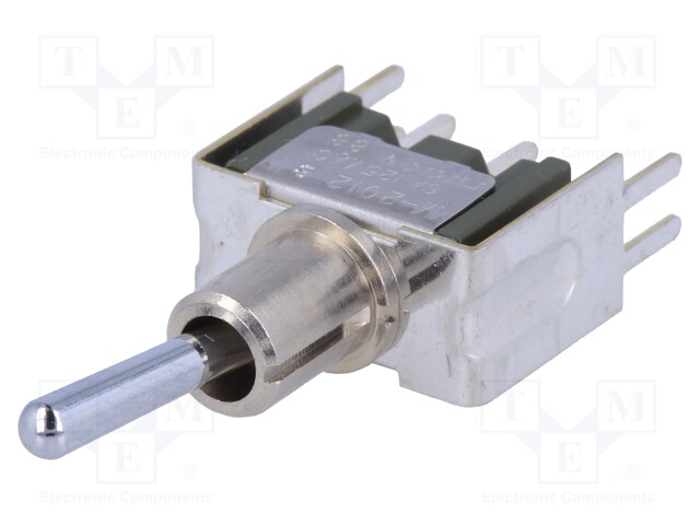 Switch: toggle; Pos: 2; SPDT; ON-ON; 1A/125VAC; Leads: for soldering