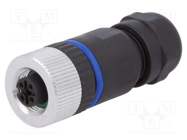 Plug; M12; PIN: 4; female; A code-DeviceNet / CANopen; for cable