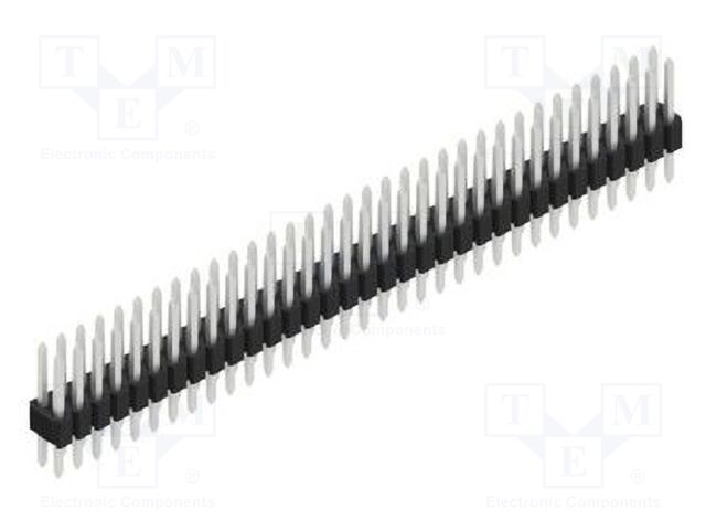 Connector: pin strips; pin header; male; PIN: 66; 1.27mm; THT; 2x33
