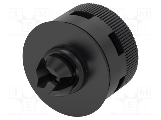 Pressure compensation device; -20÷100°C; Body: black; Entrelec