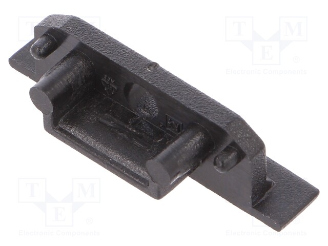 Cap for LED profiles; black; ABS; Application: GROOVE14