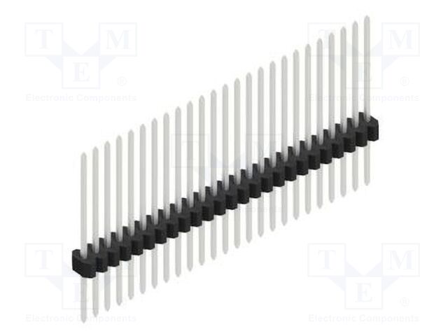 Connector: pin strips; pin header; male; PIN: 25; 1.27mm; THT; 1x25